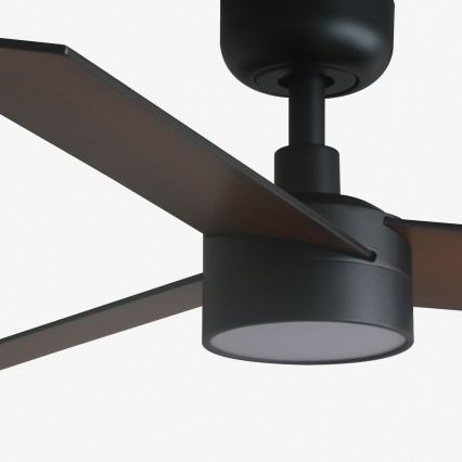 FARO 34296-1TW - Ventilatore da soffitto dimmerabile a LED RUDDER S/LED 18W/230V 2700/3000/4000K Ø 106 cm, nero + telecomando