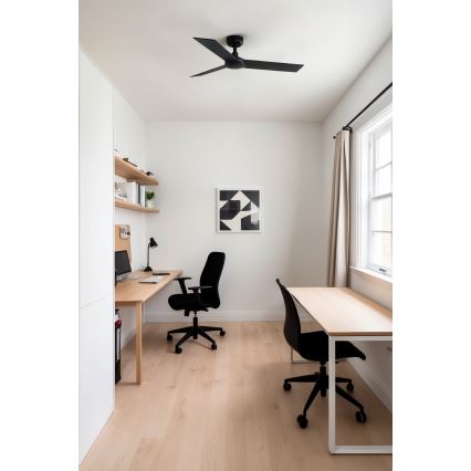 FARO 34296WP - Ventilatore da soffitto RUDDER S nero diametro 106 cm SMART + telecomando