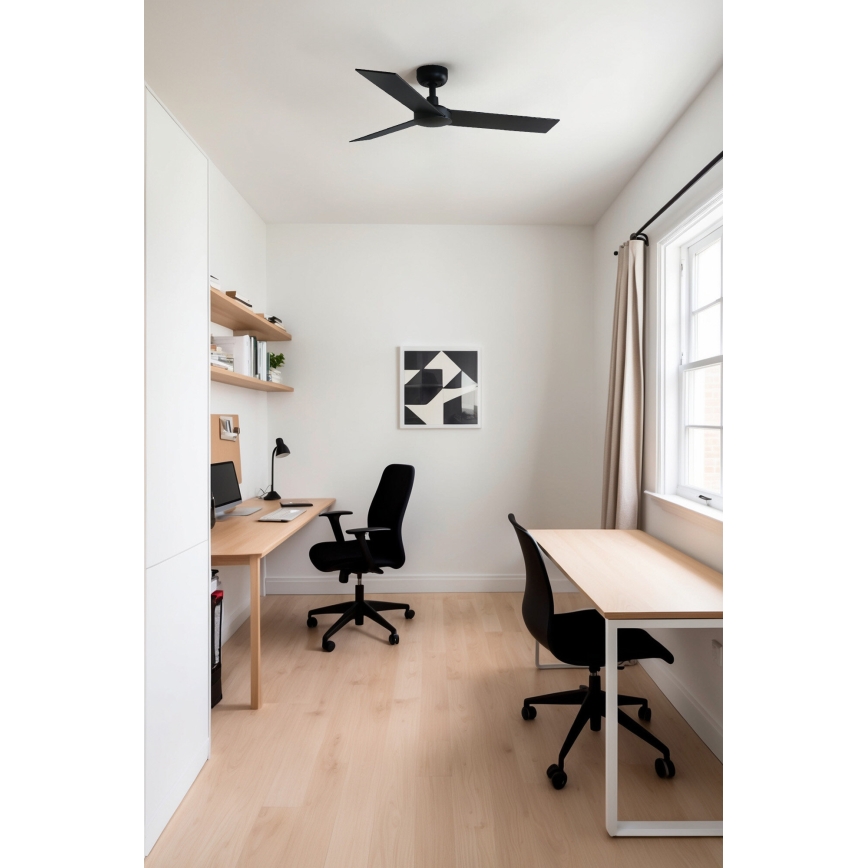 FARO 34296WP - Ventilatore da soffitto RUDDER S nero diametro 106 cm SMART + telecomando