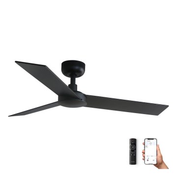 FARO 34296WP - Ventilatore da soffitto RUDDER S nero diametro 106 cm SMART + telecomando