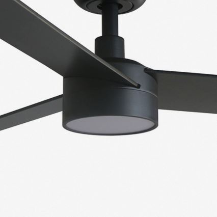 FARO 34296WT-1TW - Ventilatore da soffitto dimmerabile a LED RUDDER S LED/18W/230V 2700/4350/6000K nero/marrone diametro 106 cm Wi-Fi Tuya + telecomando