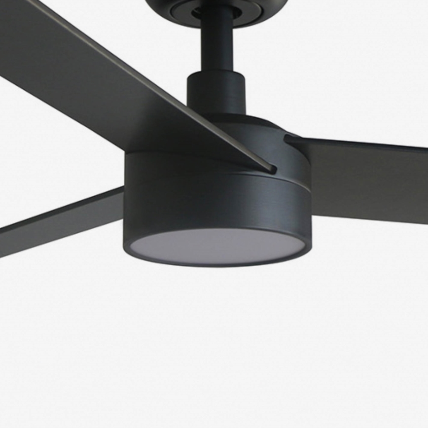 FARO 34296WT-1TW - Ventilatore da soffitto dimmerabile a LED RUDDER S LED/18W/230V 2700/4350/6000K nero/marrone diametro 106 cm Wi-Fi Tuya + telecomando