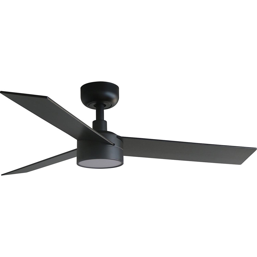 FARO 34296WT-1TW - Ventilatore da soffitto dimmerabile a LED RUDDER S LED/18W/230V 2700/4350/6000K nero/marrone diametro 106 cm Wi-Fi Tuya + telecomando