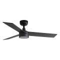 FARO 34296WT1S - Ventilatore da soffitto dimmerabile RUDDER S LED/18W/230V 2700/3000/4000K Ø 106 cm marrone/nero Wi-Fi Tuya + telecomando