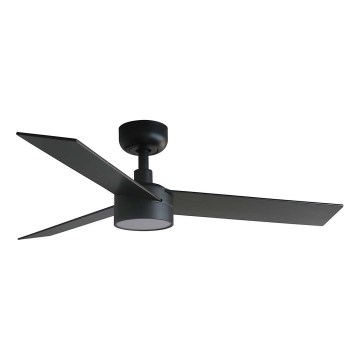 FARO 34296WT1S - Ventilatore da soffitto dimmerabile RUDDER S LED/18W/230V 2700/3000/4000K Ø 106 cm marrone/nero Wi-Fi Tuya + telecomando