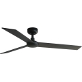 FARO 34298WT - Ventilatore da soffitto RUDDER L nero/wenge diametro 132 cm Wi-Fi Tuya + telecomando