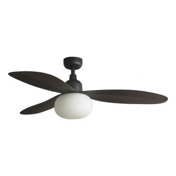 FARO 34301-11L - Ventilatore a soffitto PALMA 1xE27/15W/230V marrone diametro 129 cm IP44 + telecomando