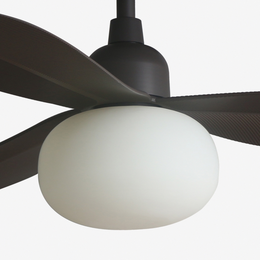 FARO 34301-11L - Ventilatore da soffitto PALMA 1xE27/15W/230V marrone Ø 129 cm IP44 + telecomando