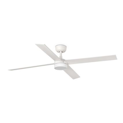 FARO 34355WT-1TW - Ventilatore da soffitto LED dimmerabile RUDDER L LED/18W/230V 2700/3000/4000K bianco/beige Ø 132 cm Wi-Fi Tuya + telecomando