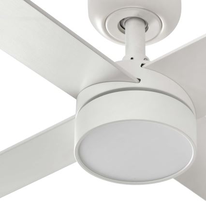 FARO 34355WT-1TW - Ventilatore da soffitto LED dimmerabile RUDDER L LED/18W/230V 2700/3000/4000K bianco/beige Ø 132 cm Wi-Fi Tuya + telecomando