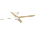 FARO 34355WT-1TW - Ventilatore da soffitto LED dimmerabile RUDDER L LED/18W/230V 2700/3000/4000K bianco/beige Ø 132 cm Wi-Fi Tuya + telecomando