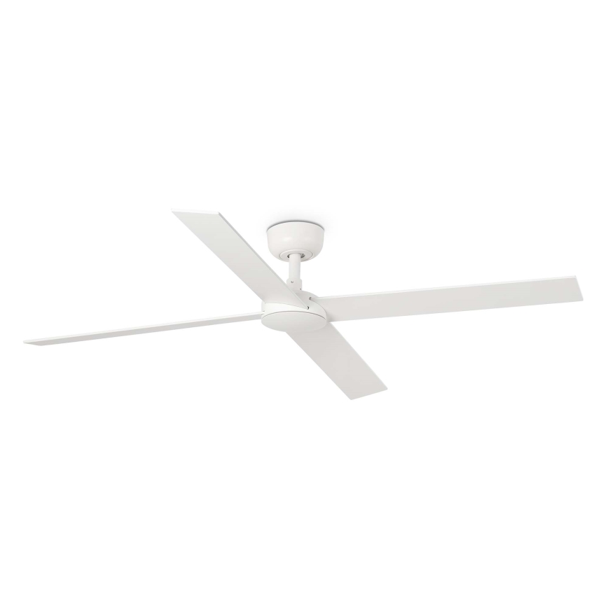 FARO 34355WT - Ventilatore da soffitto RUDDER L bianco/beige diametro 132 cm Wi-Fi Tuya + telecomando