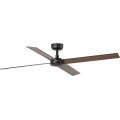 FARO 34356WT - Ventilatore da soffitto RUDDER L marrone/nero diametro 132 cm Wi-Fi Tuya + telecomando