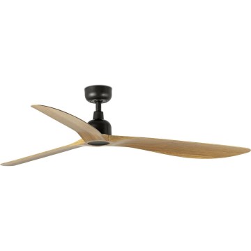 FARO 34360WT - Ventilatore da soffitto OUTWOOD L marrone/nero pr. 150 cm Wi-Fi Tuya IP44 + telecomando