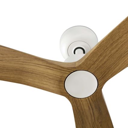 FARO 34361 - Ventilatore da soffitto OUTWOOD L marrone/bianco diametro 150 cm IP44 + telecomando
