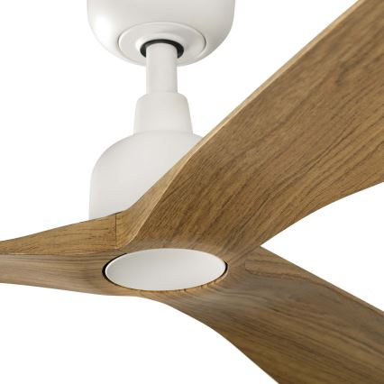 FARO 34361WT - Ventilatore a soffitto OUTWOOD L marrone/bianco, diametro 150 cm Wi-Fi Tuya IP44 + telecomando