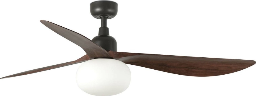 FARO 34362WT-11L - Ventilatore da soffitto OUTWOOD L 1xE27/15W/230V marrone/nero diametro 150 cm Wi-Fi Tuya IP44 + telecomando