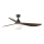 FARO 34362WT-11L - Ventilatore da soffitto OUTWOOD L 1xE27/15W/230V marrone/nero Ø150 cm Wi-Fi Tuya IP44 + telecomando