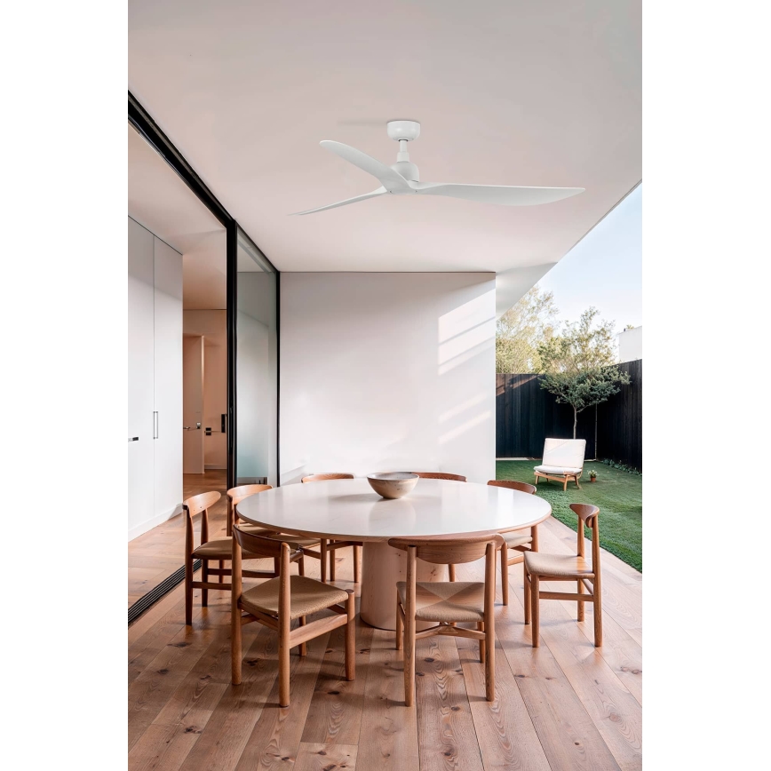 FARO 34363 - Ventilatore da soffitto OUTWOOD L bianco diametro 150 cm IP44 + telecomando