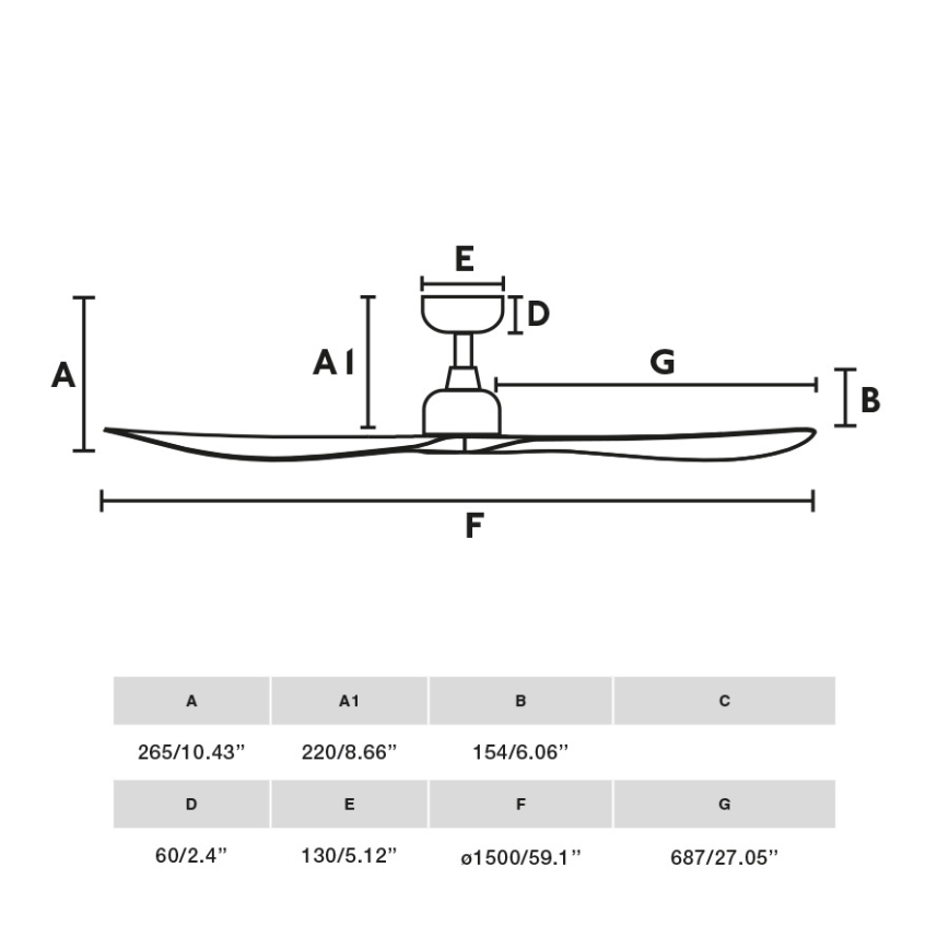 FARO 34363 - Ventilatore da soffitto OUTWOOD L bianco diametro 150 cm IP44 + telecomando