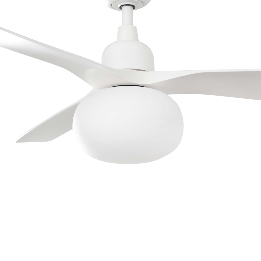 FARO 34363WT-11L - Ventilatore da soffitto OUTWOOD L 1xE27/15W/230V bianco Ø150 cm Wi-Fi Tuya IP44 + telecomando