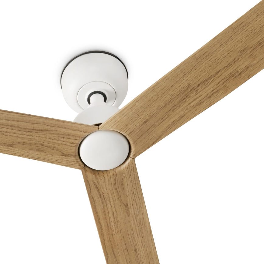 FARO 34370WT - Ventilatore da soffitto MARINE M diam. 125 cm marrone/bianco IP44 Wi‑Fi Tuya + telecomando
