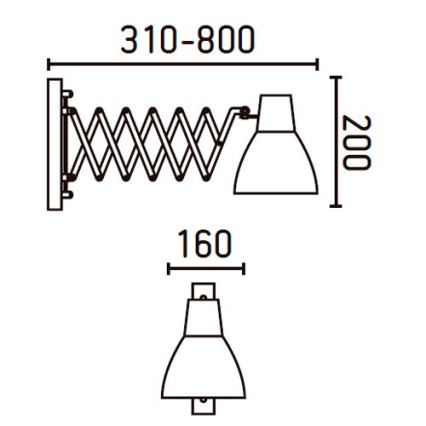 FARO 40062 - Applique PETRA 1xE14/40W/230V
