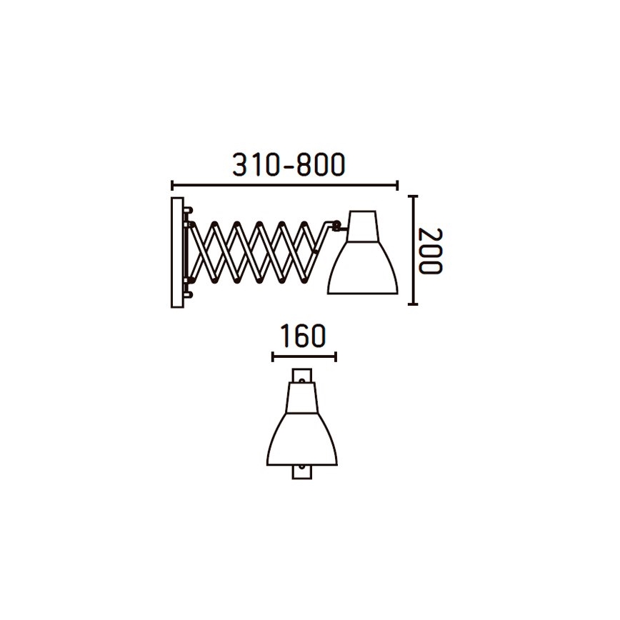 FARO 40062 - Applique PETRA 1xE14/40W/230V