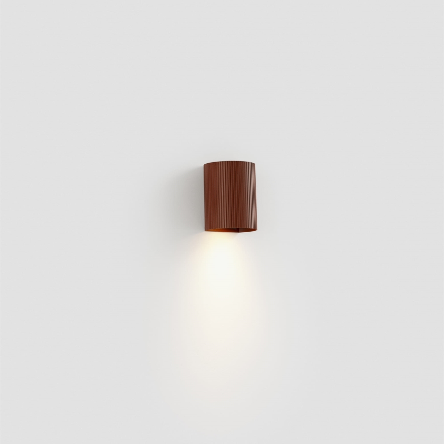 FARO 40529 - Applique SOLE 1xGU10/8W/230V color mattone ondulato arrotondato