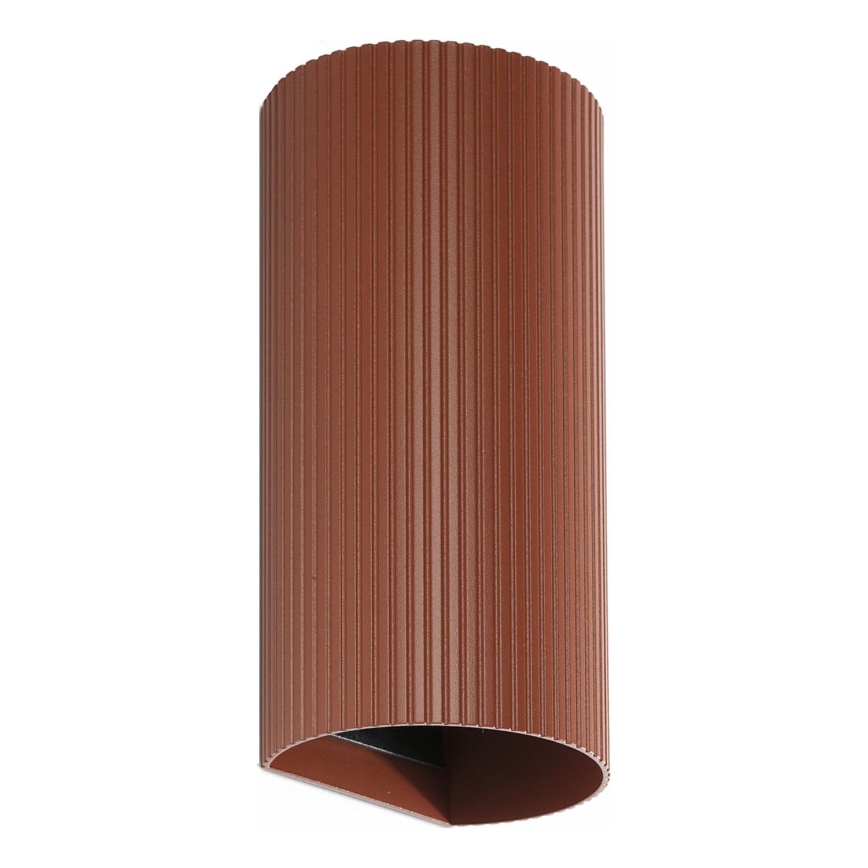 FARO 40545 - Applique SOLE 2xGU10/8W/230V color mattone ondulato arrotondato