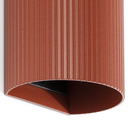 FARO 40545 - Applique SOLE 2xGU10/8W/230V color mattone ondulato arrotondato