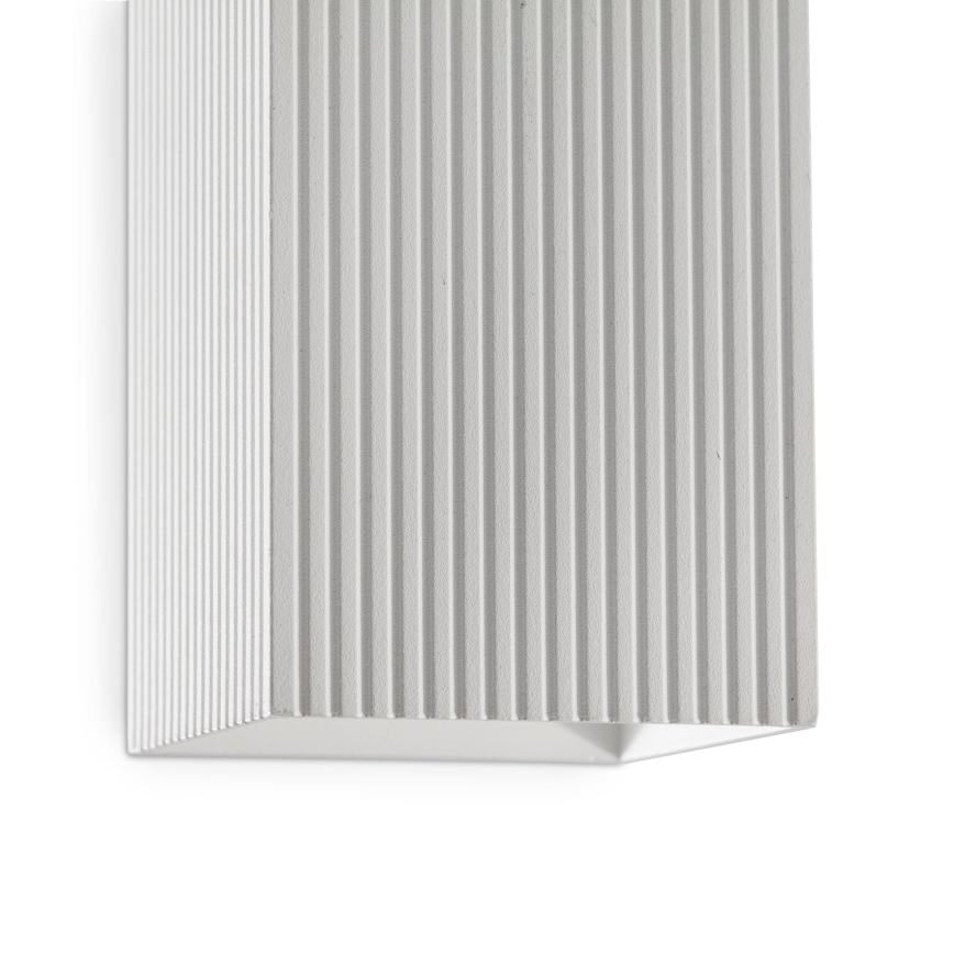FARO 40565 - Applique SOLE 2xGU10/8W/230V bianco ondulato quadrato
