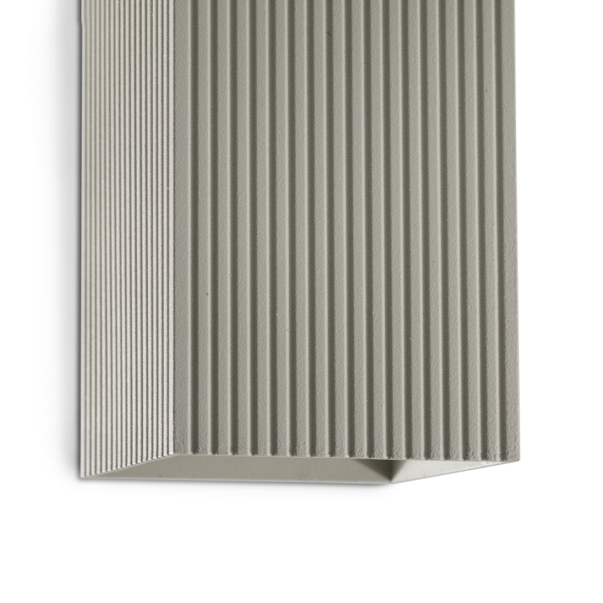 FARO 40567 - Applique SOLE 2xGU10/8W/230V grigio ondulato quadrato