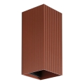 FARO 40568 - Applique SOLE 2xGU10/8W/230V color mattone ondulato quadrato