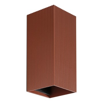 FARO 40568 - Applique SOLE 2xGU10/8W/230V color mattone ondulato quadrato