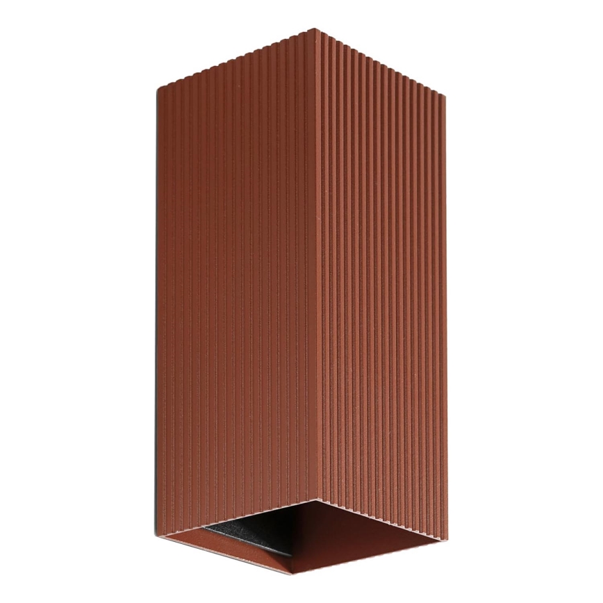 FARO 40568 - Applique SOLE 2xGU10/8W/230V color mattone ondulato quadrato