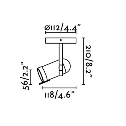 Faro 43530 - Luce Spot ORLEANS 1xGU10/8W/230V nero