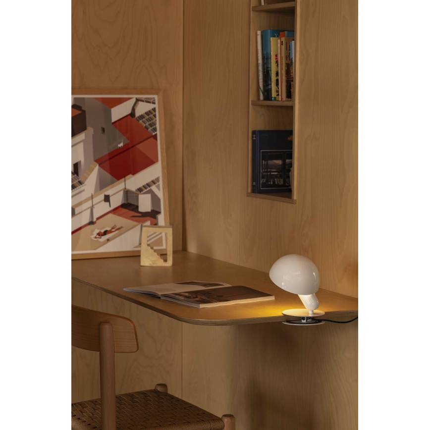 FARO 56101 - Lampada da tavolo con morsetto 2in1 BELA 1xE27/15W/230V bianco