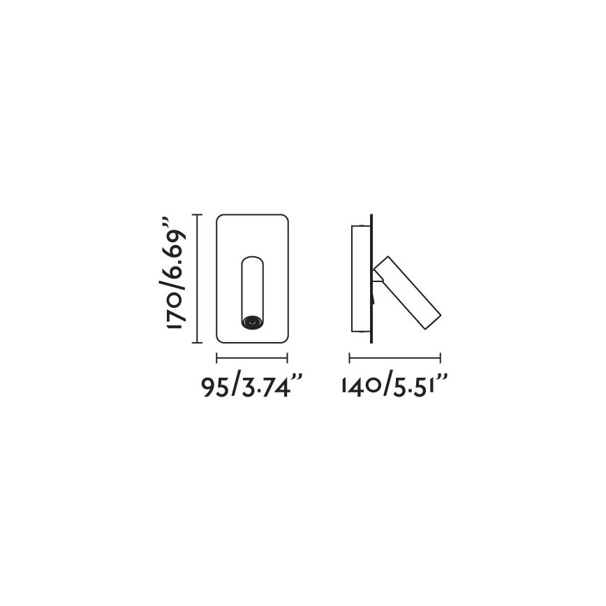 FARO 62117 - Faretto LED da muro  SUAU LED/3W/230V USB bianco