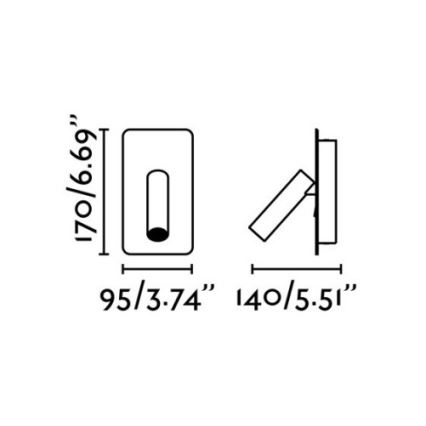 FARO 62128 - Luce Spot da parete a LED SUAU LED/3W/230V