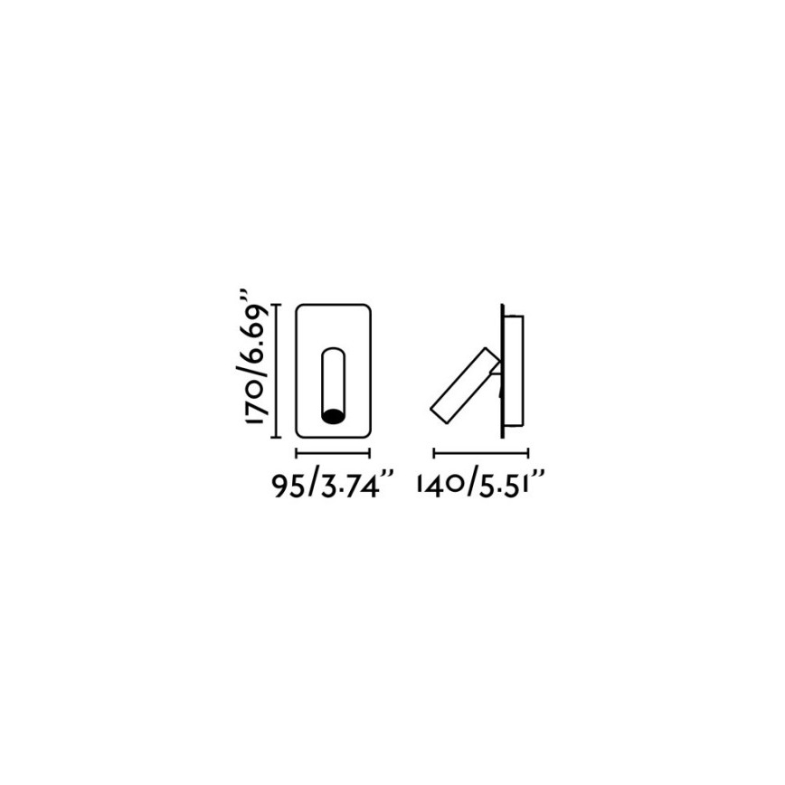 FARO 62128 - Luce Spot da parete a LED SUAU LED/3W/230V