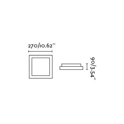 FARO 62983 - Plafoniera TOLA 1 1xE27/20W/230V