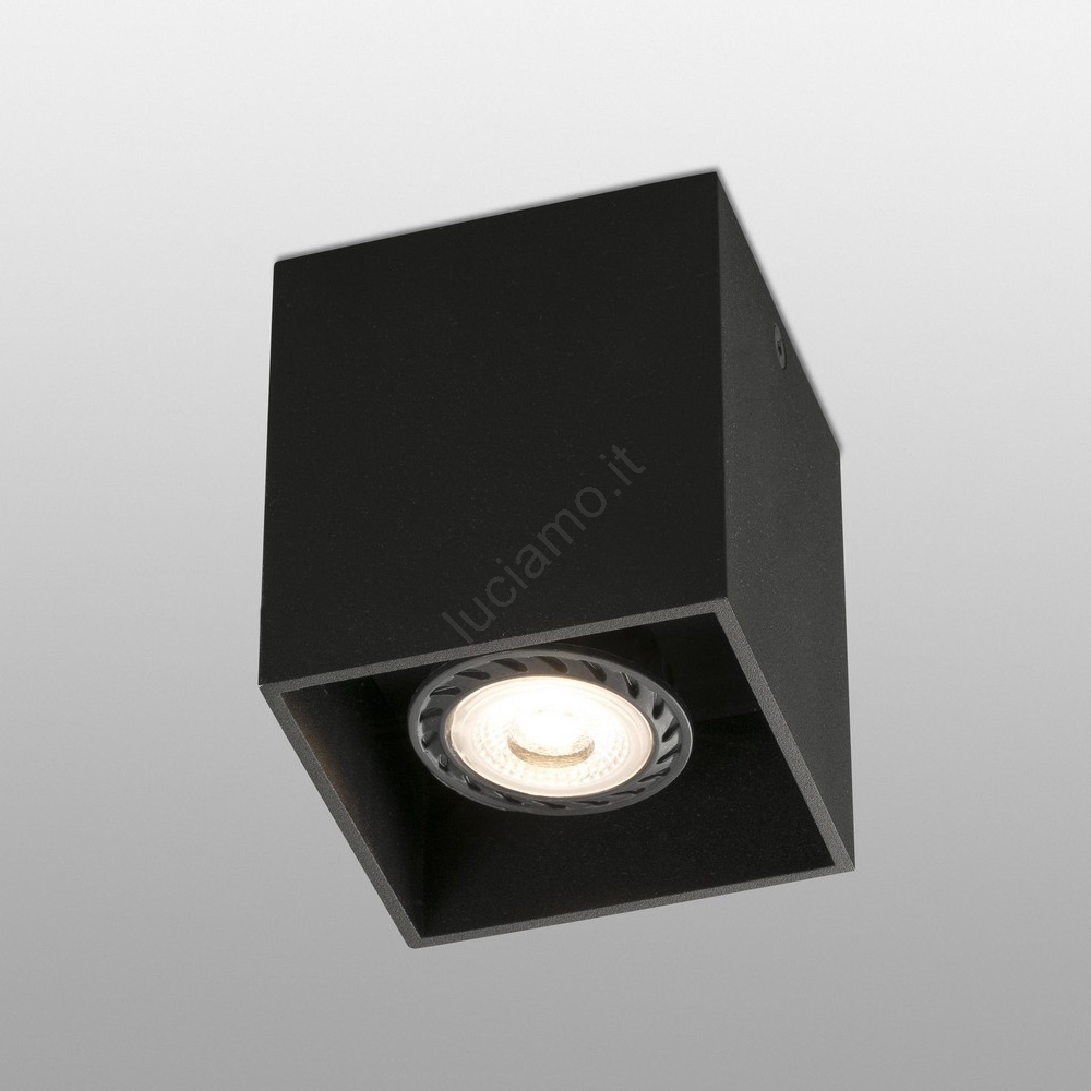 TECTO Deckenleuchte Schwarz – Für 1x GU10 Lampe, Bis 50 W, Energieklasse A++ Bis E