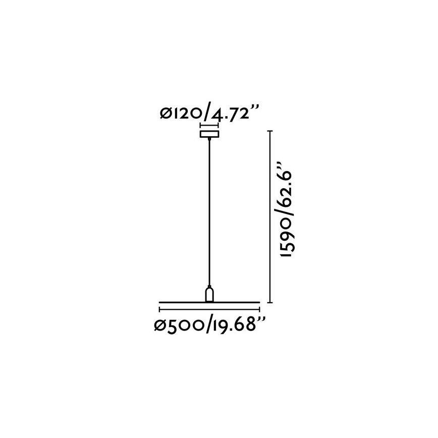 FARO 68145 - Lampadario su fune PLAT 1xE27/60W/230V