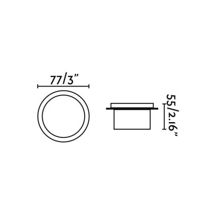 FARO 70265 - Lampada da incasso LED per bagni GALO LED/3W/230V IP54