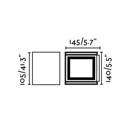 FARO 70270 - Applique a LED da esterno OLAN 2xLED/3W/230V IP54