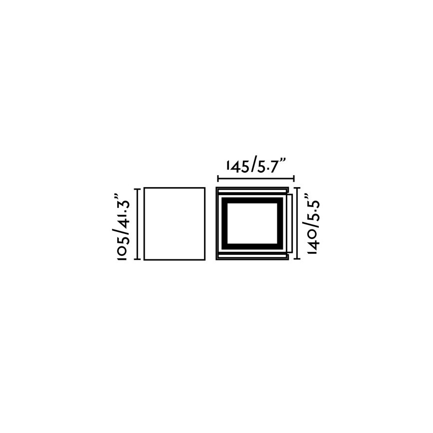 FARO 70270 - Applique a LED da esterno OLAN 2xLED/3W/230V IP54