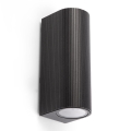 FARO 70327 - Applique da esterno ESTELA 2xGU10/5W/230V IP65 nero