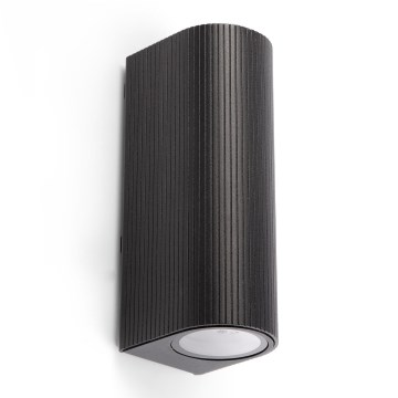 FARO 70327 - Applique da esterno ESTELA 2xGU10/5W/230V IP65 nero