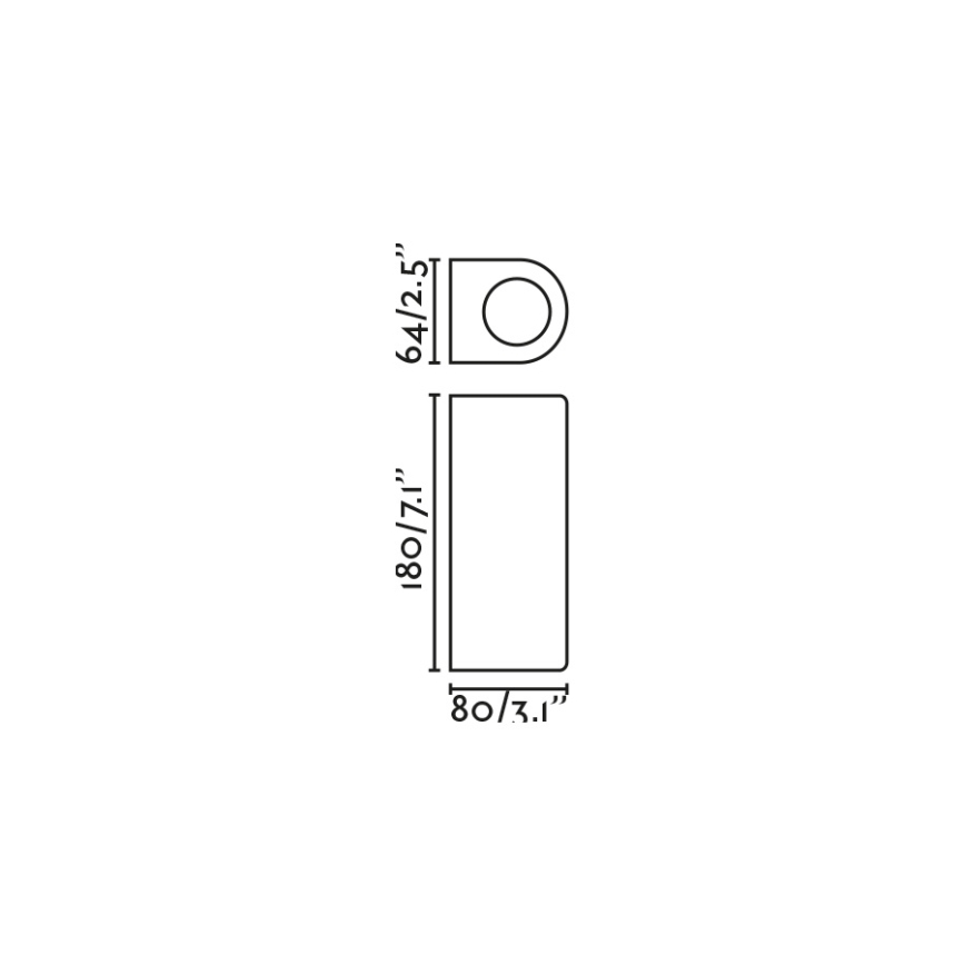 FARO 70328 - Applique da esterno ESTELA 2xGU10/5W/230V IP65 bianca